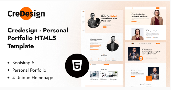 CreDesign – Personal Portfolio Template