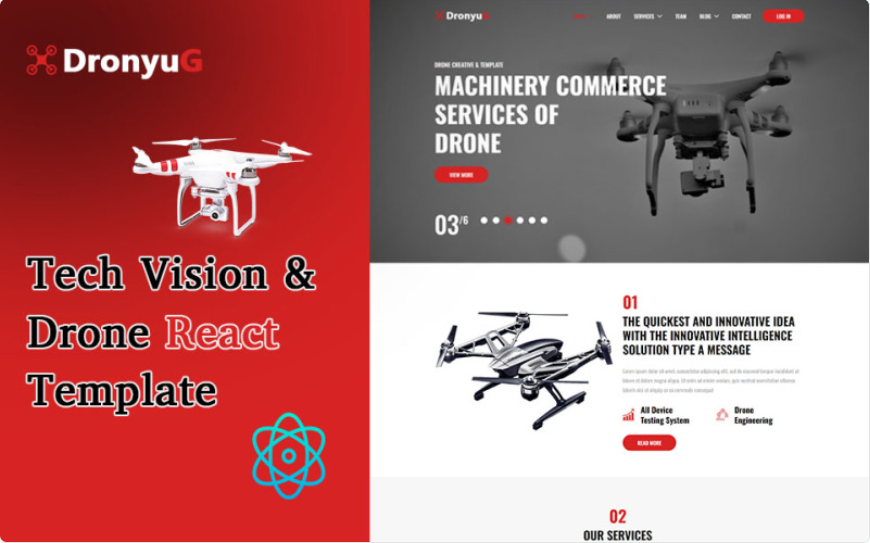 Dronyug - Drone React Website Template