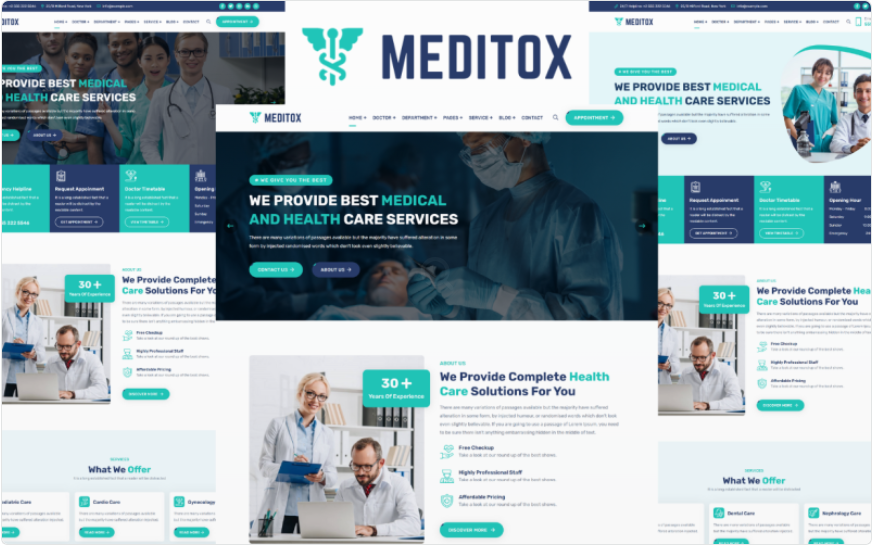 Meditox - Medical And Healthcare HTML5 Template Website Template