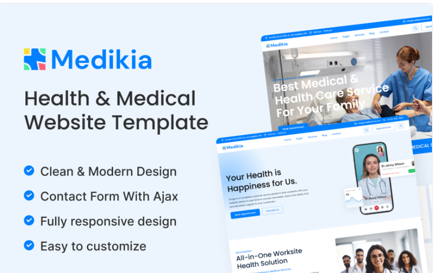 Medikia - Health & Medical HTML 5 Template Website Template