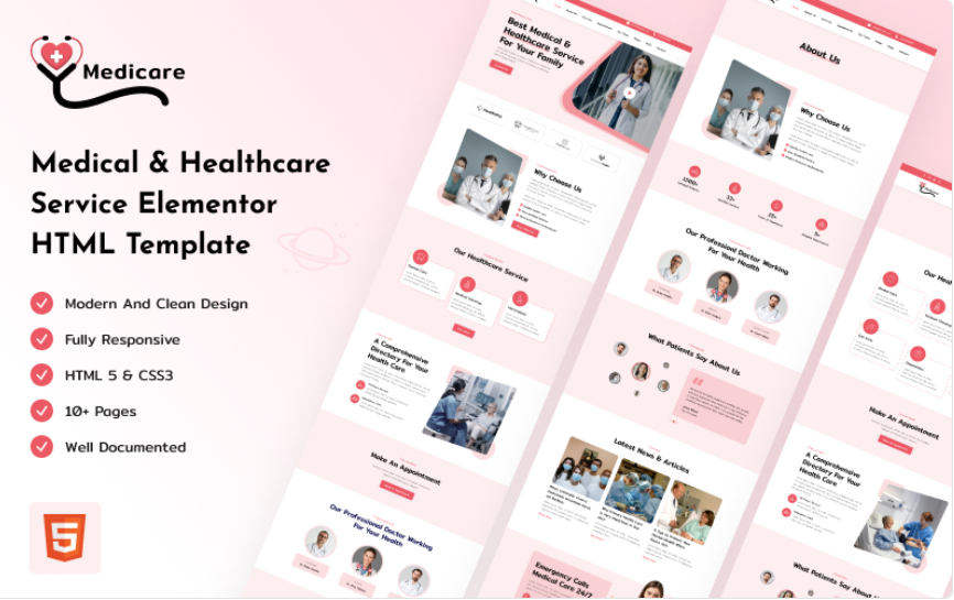 Medicare - Medical and Healthcare Service HTML Template Website Template