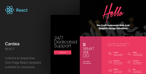 Cardea - Portfolio One Page React Template