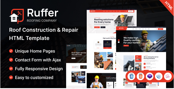 Ruffer – Roof Construction & Repair HTML Template