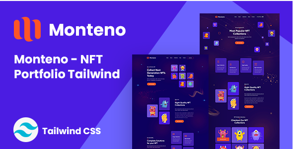 Monteno - NFT Portfolio Tailwind CSS Template