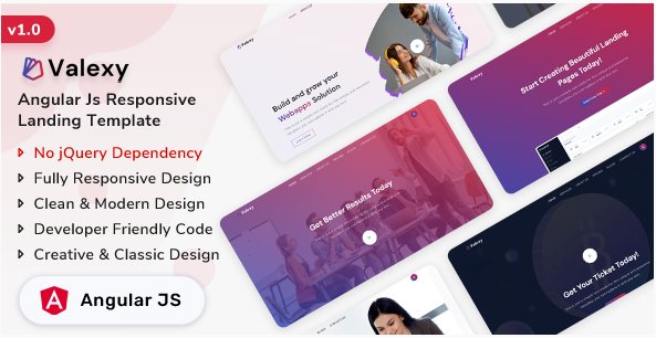 Valexy - Angular 14 Landing Template