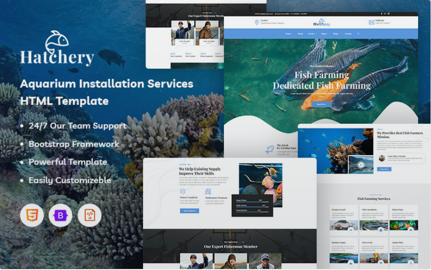 Hatchery – Aquarium Installation Services Website Template