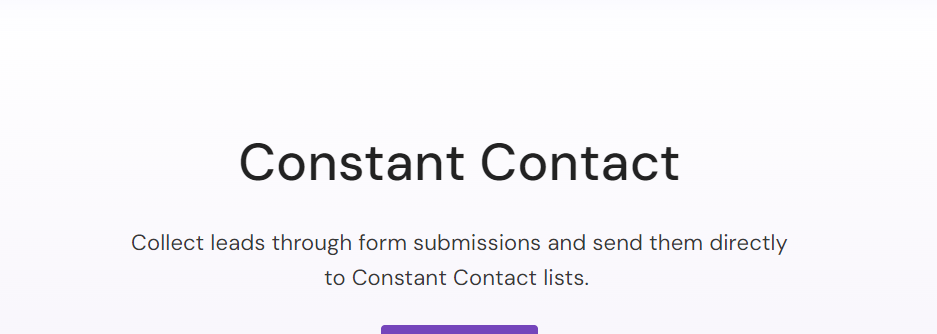 Everest Forms – Constant Contact