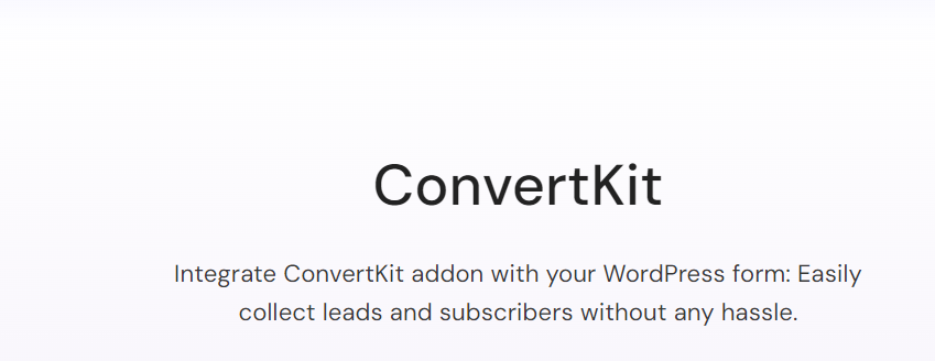 Everest Forms – ConvertKit