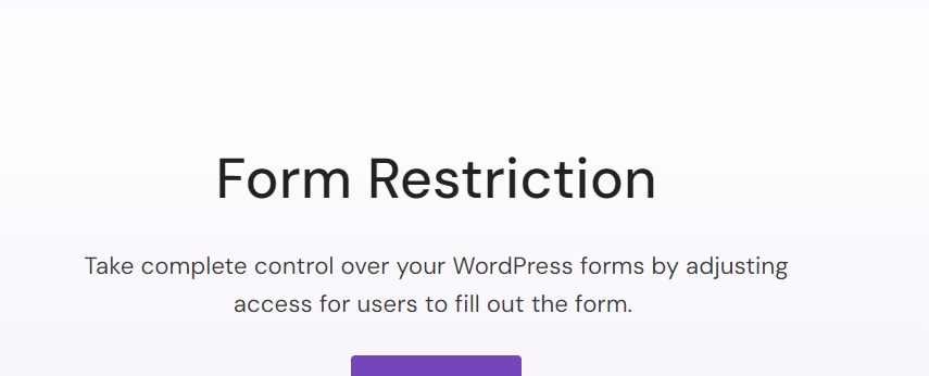 Everest Forms – Form Restriction