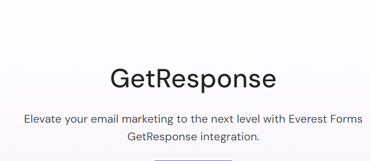 Everest Forms – GetResponse