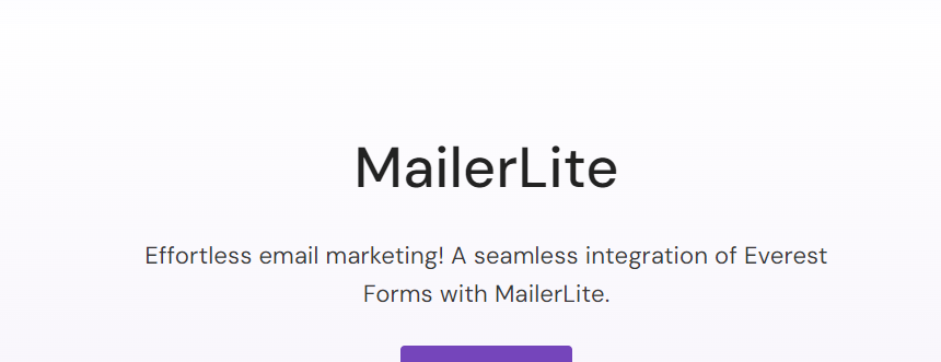 Everest Forms – MailerLite