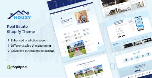 Houzy - Directory Listing, Property shopify Theme