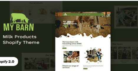 Mybarn - Organic Food, Milk Store Shopify Theme