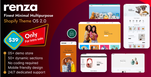 Renza - Minimal Multipurpose Shopify Theme OS
