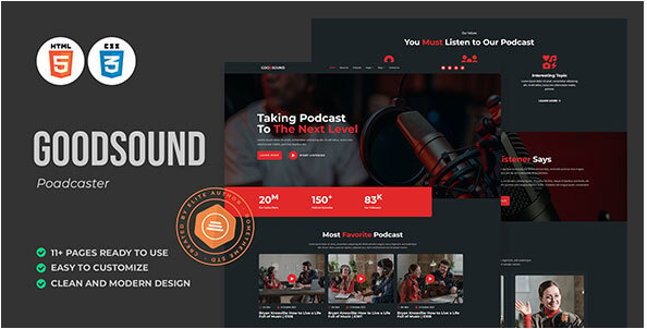Goodsound - Podcaster HTML Template