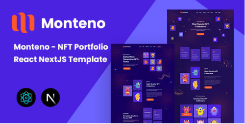 Monteno - NFT Portfolio React NextJS Template