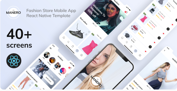 Manero - Fashion E-Commerce React Native App | Expo SDK