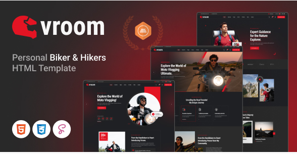 VROOM - Personal Bikers & Hikers HTML Template