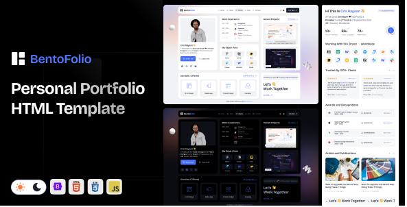 Bentofolio - Personal Portfolio HTML Template