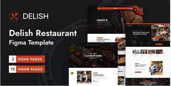 Delish – Restaurant Cafe Figma Template