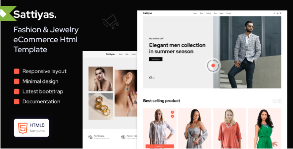 Sattiyas - Fashion & Jewelry eCommerce Template