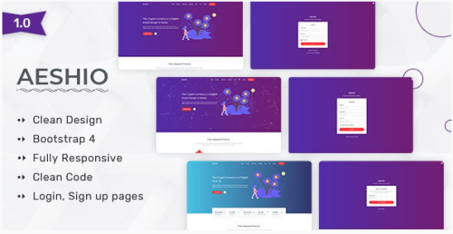 Aeshio - Crypto Currency HTML5 Template