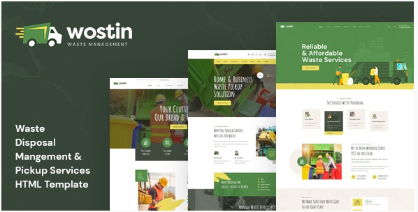 Wostin - Waste Pickup Services HTML Template