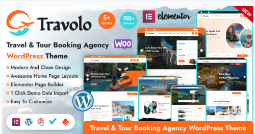 Travolo - Travel Agency & Tour Booking WordPress Theme 1.0.9