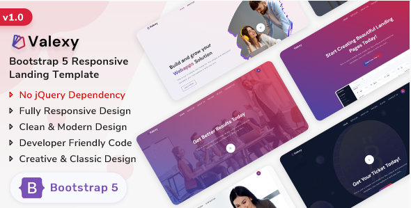 Valexy - Bootstrap 5 Landing Page Template