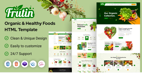 Frutin - Organic & Healthy Food HTML Template
