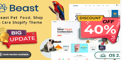 Beast - Pet Store eCommerce Shopify Theme OS