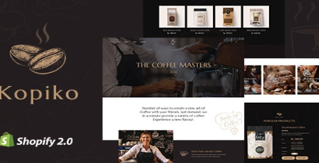 Kopiko - Cafe Bakery & Coffee Shop Shopify Theme