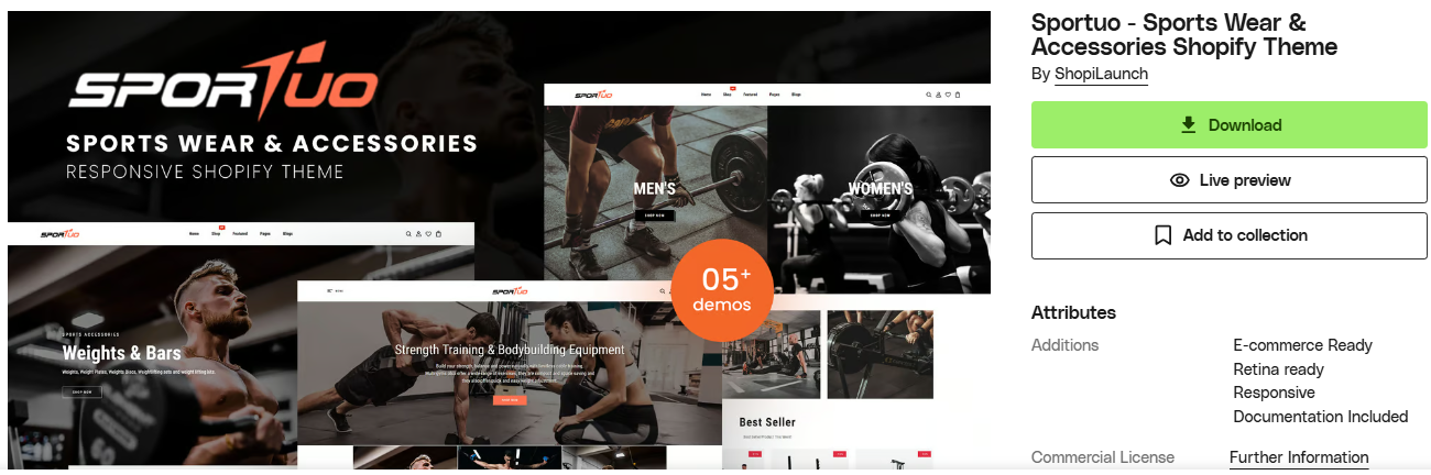 Sportuo - Sports Wear & Accessories Shopify Theme — WordPress Theme by ThemeForest