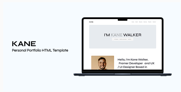 Kane - Personal Portfolio HTML Template