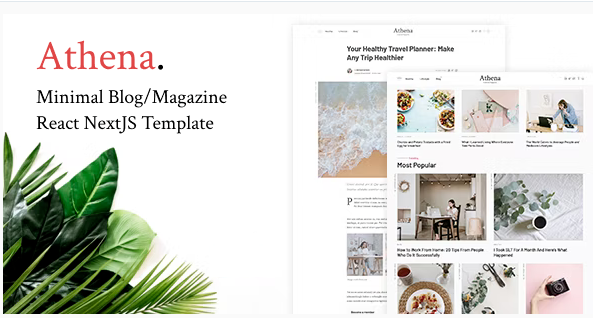 Athena- Minimal Blog/Magazine NextJS Template