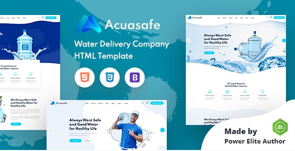Acuasafe - Drinking Mineral Water Delivery HTML Template