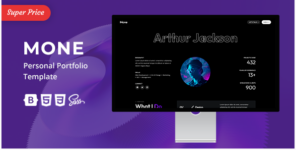 Mone - Personal Portfolio Template