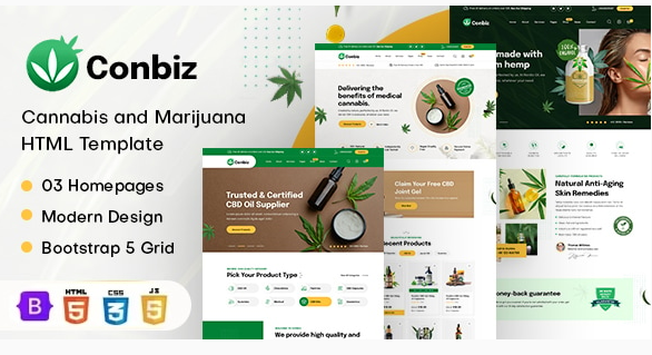 Conbiz | Medical Marijuana and CBD Oil HTML Template