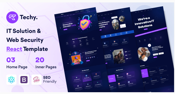 Techy – IT Solution & Web Security React Template