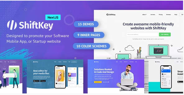 Shiftkey - App Landing Pages Pack NextJS Template