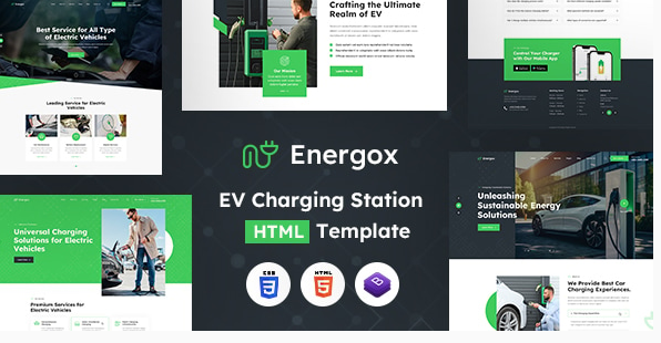 Energox | EV Charging Station HTML Template