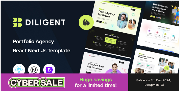 Diligent - Creative Agency & Portfolio React Next Js Template
