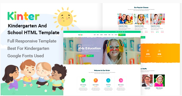 Kinter — Kids Kindergarten & School HTML5 Template