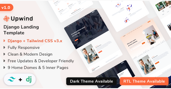Upwind - Django 5 Landing Page Template
