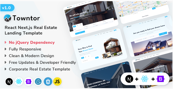Towntor - React Next.js Real Estate Template