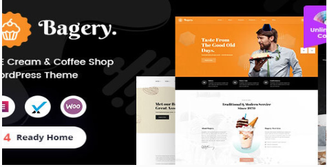 Product Image - Bagery – Ice Cream Shop WordPress Theme