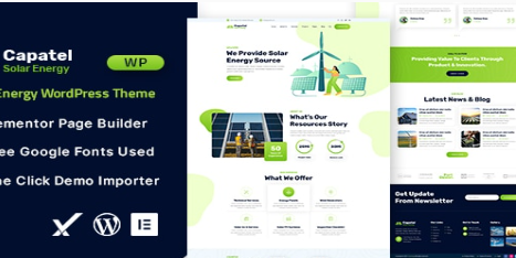 Capatel – Solar Energy WordPress Theme
