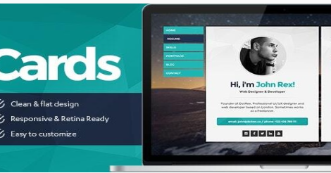 Product Image - Cards – Resume & Portfolio WordPress Theme
