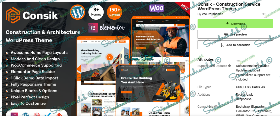 Consik - Construction Service WordPress Theme
