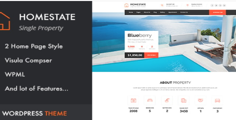 Product Image - HOME STATE – Single Property WordPress Theme